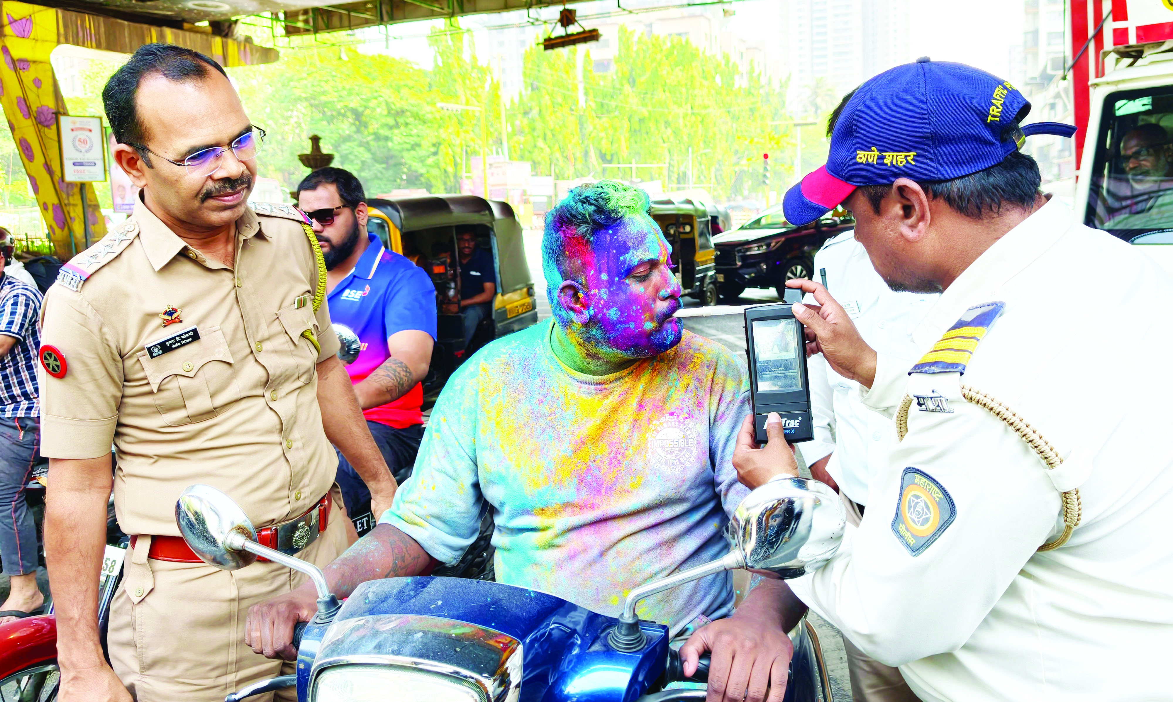 मद्यपी आणि बेशिस्त वाहनचालकांचा उतरला 'रंग'