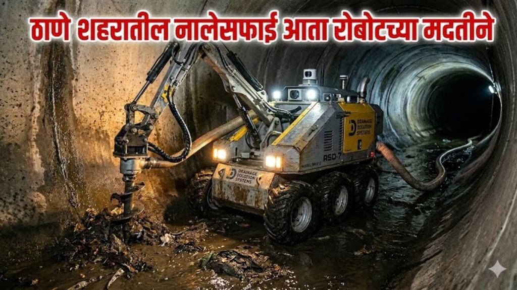 ठाण्यातील नालेसफाई आता रोबोटच्या मदतीने होणार