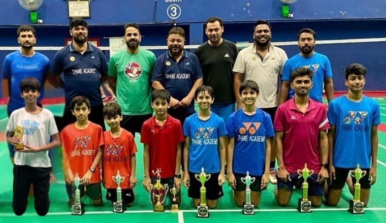 ठाणे बॅडमिंटन अकॅडमीच्या सोहम फाटकला तिहेरी मुकुट