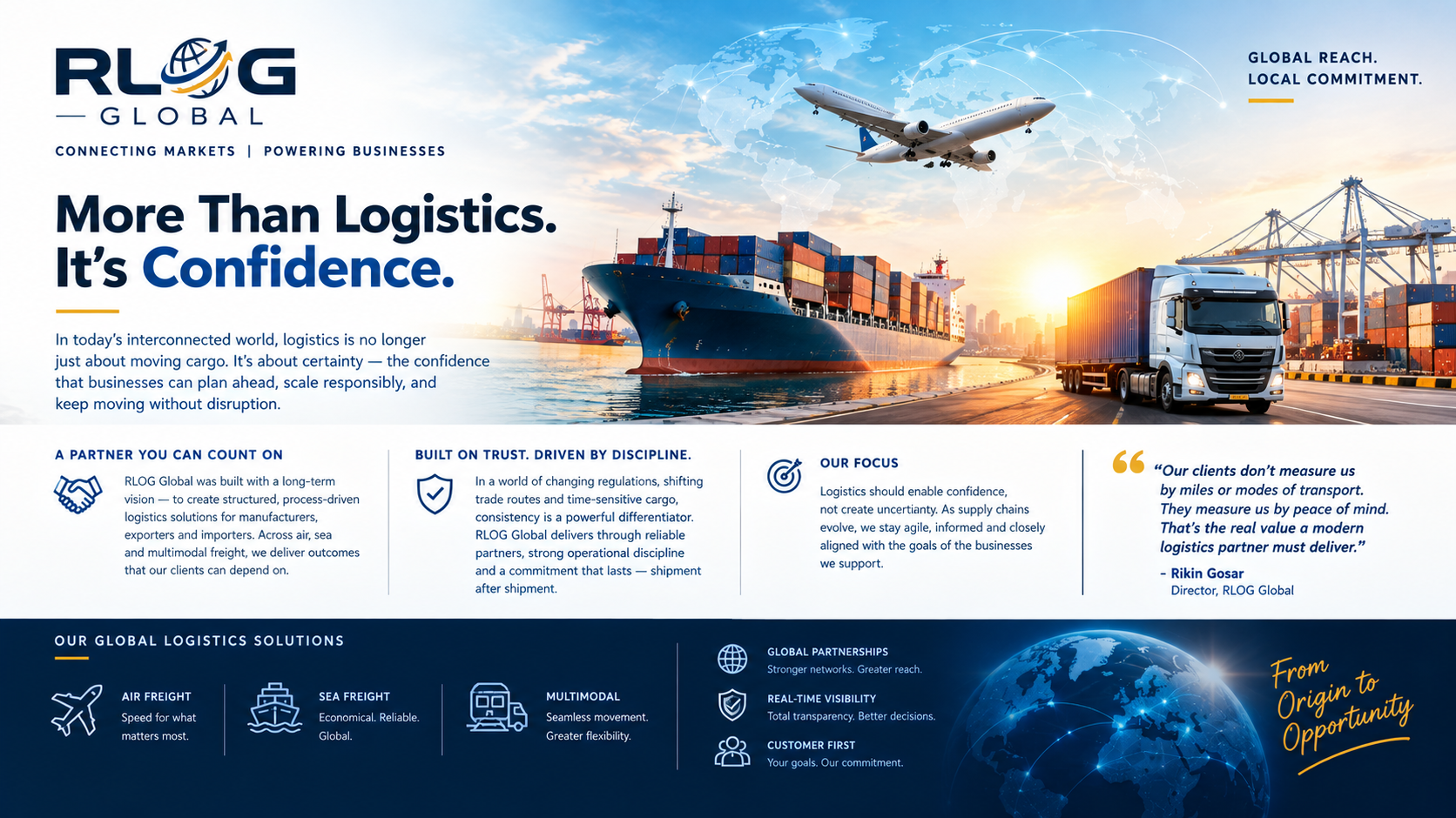 RLOG Global: Delivering Peace of Mind